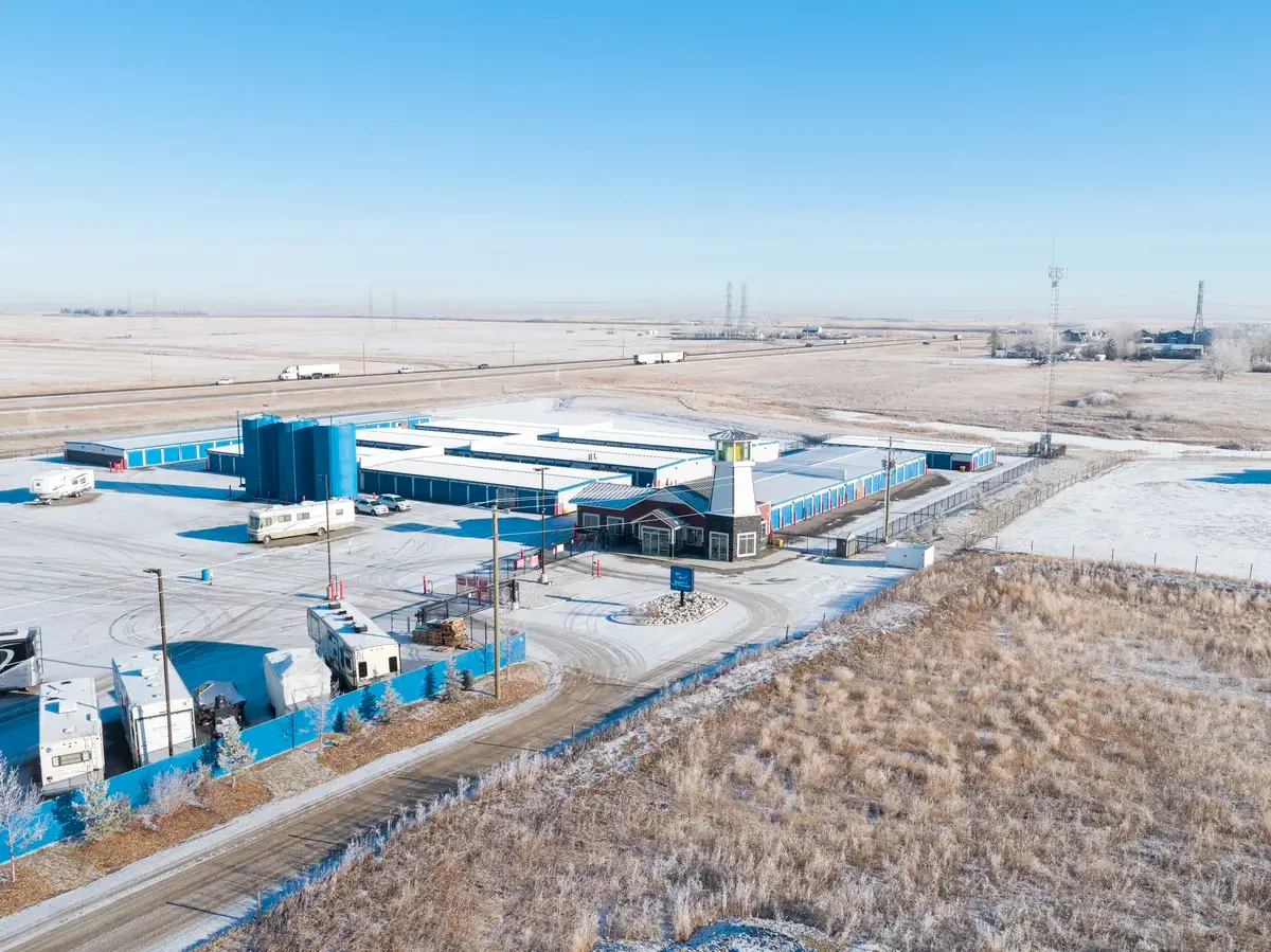 self storage aerial view chestermere