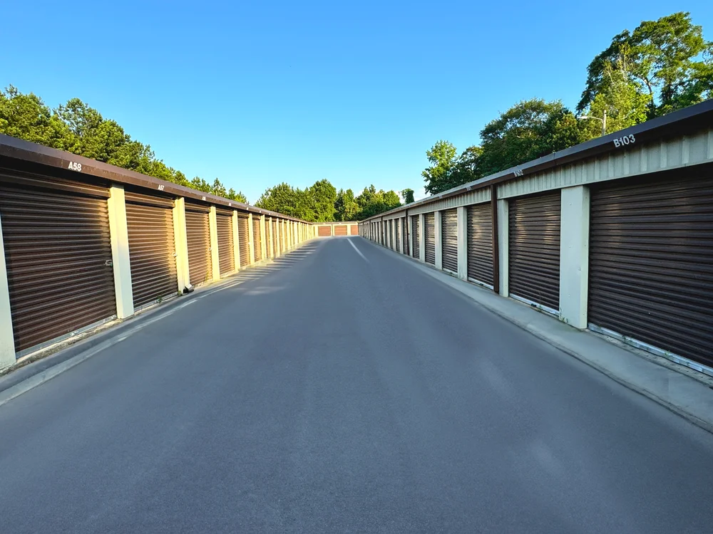 Drive-up storage units at Storage Depot on North Hills Street in Griffin
