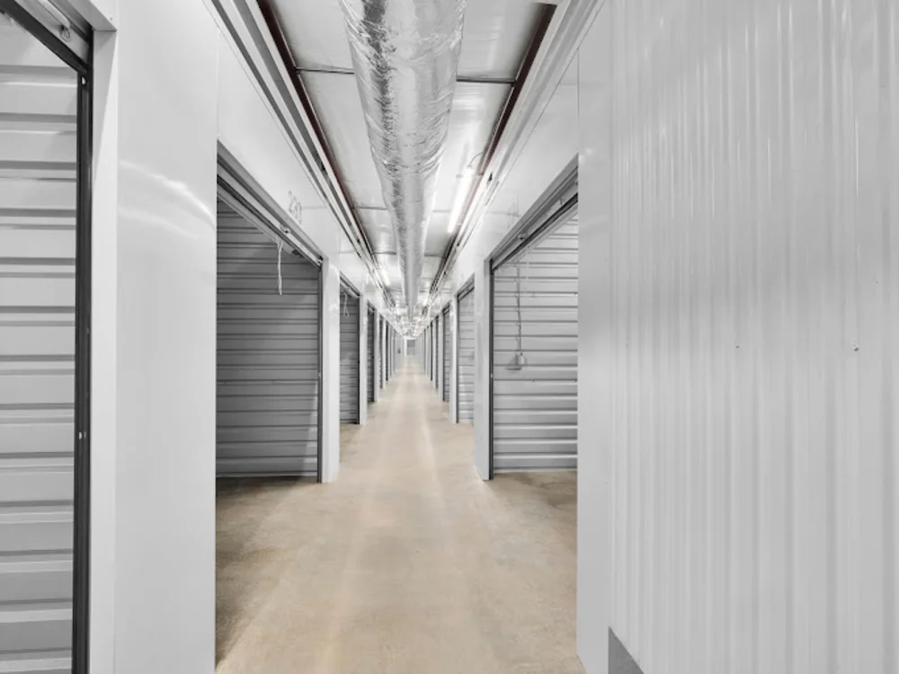 Indoor storage hallway at ModBox Storage Gastonia North Carolina