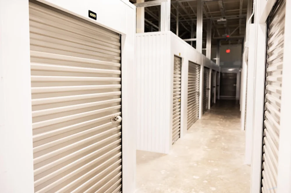 Indoor storage hallway at ModBox Storage High Point NC facility