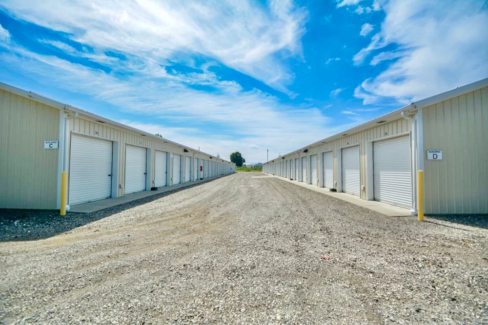 Drive-up storage units at Premier Storage on Columbus Road