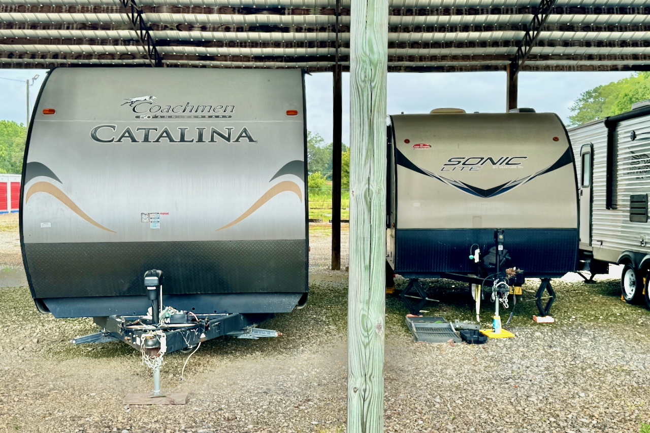 RV and boat covered parking at Storage Depot, Harpersville, AL 35078