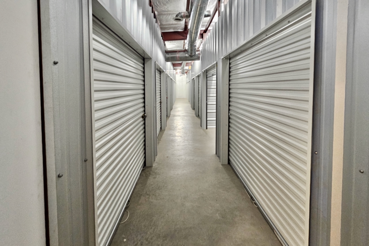Storage facility with indoor climate controlled storage