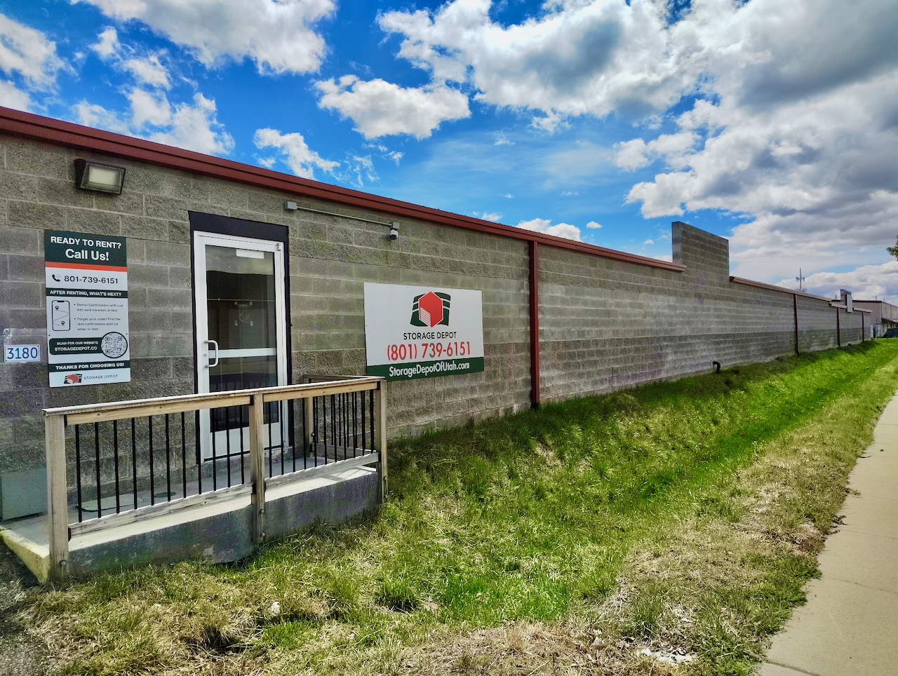 Office entrance at Storage Depot, 3207 N 750 E, Layton, UT with month-to-month leases