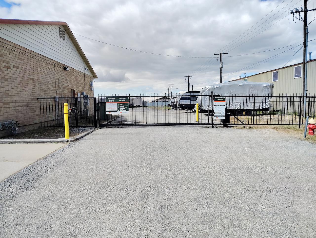 Security fence entrance at 3207 N 750 E, Layton, Utah with free lock included