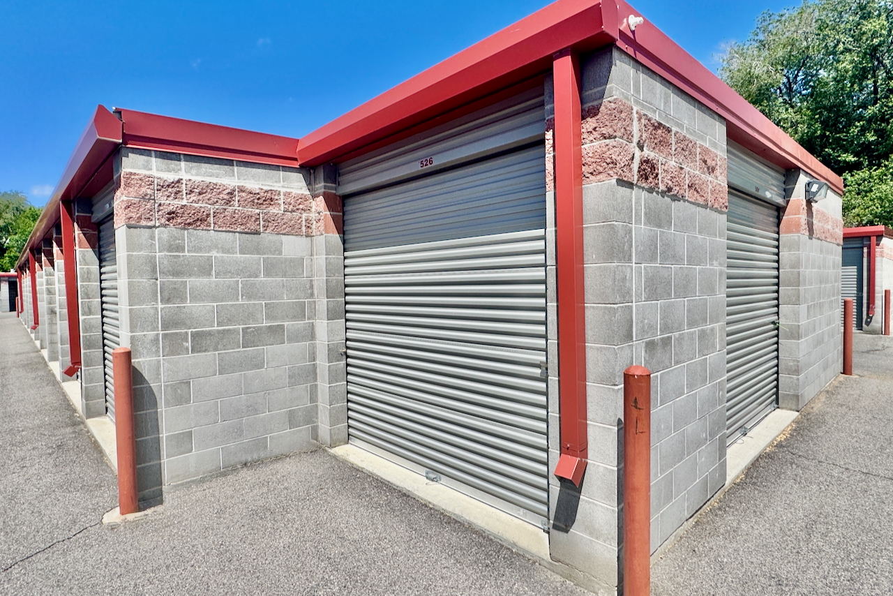 Drive-up storage units at Storage Depot in West Valley, Utah, featuring easy ground floor access and code gate entry