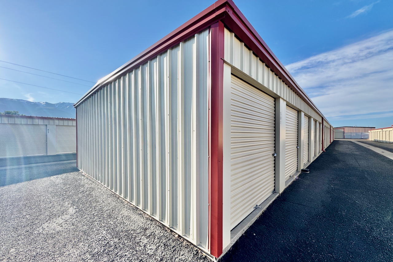Storage Depot drive-up units in West Valley, Utah, offering ground floor access for residential and business storage needs