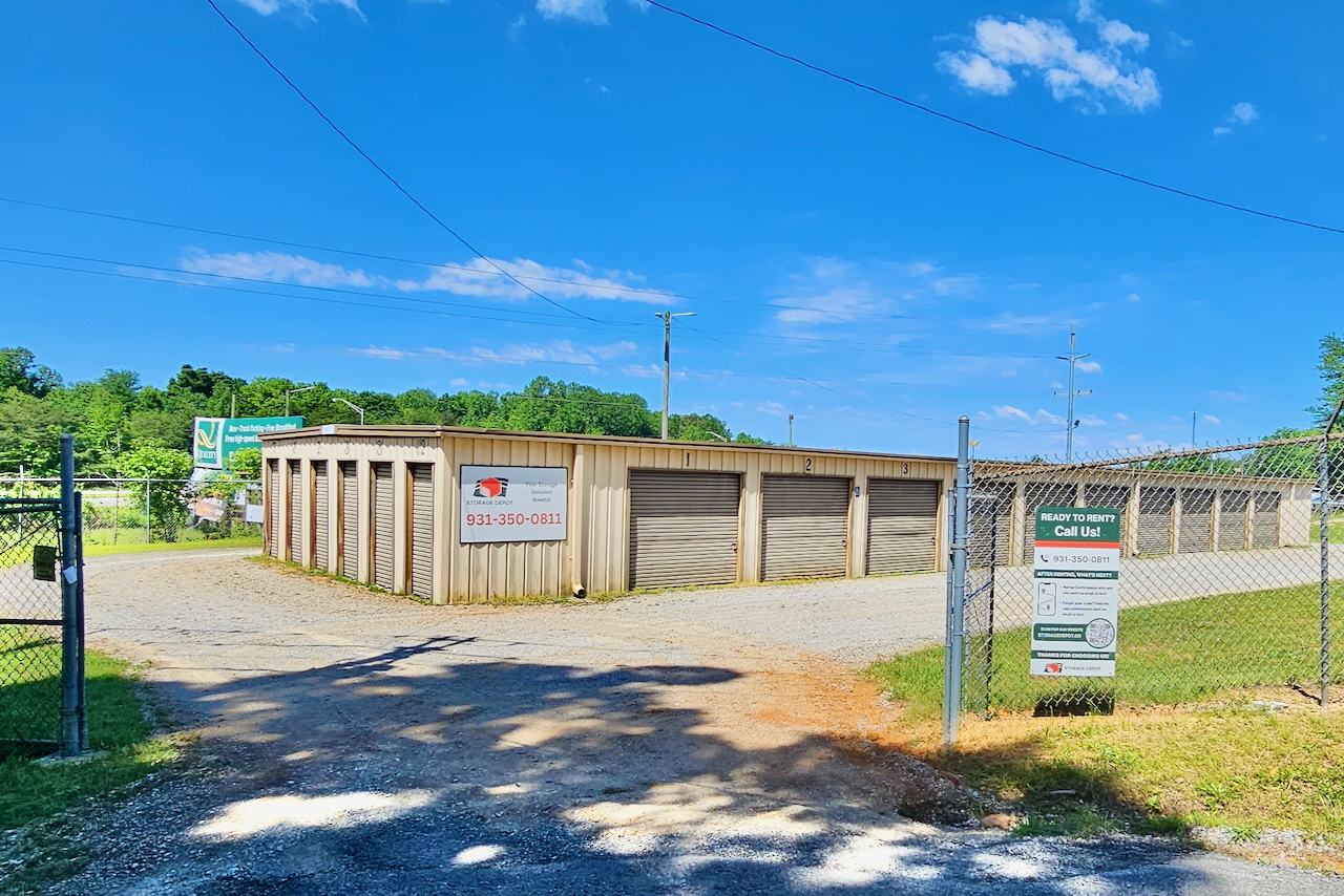 Monteagle, TN, Storage Depot drive-up storage units with secure gate access for safe storage of personal belongings.