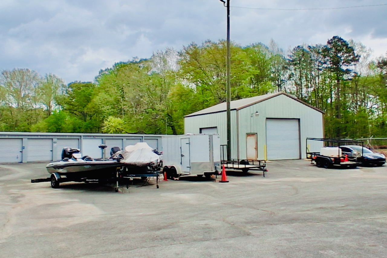 Boat parking area at Storage Depot in Birmingham, AL, offering safe, uncovered spaces near Cahaba Valley Road