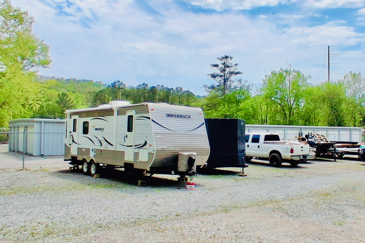 Trailer parking spots at Storage Depot, Birmingham, AL, designed for easy access and secure vehicle storage