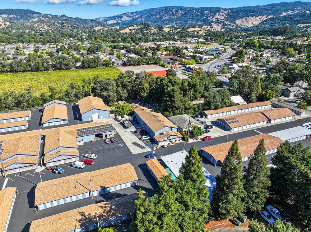 Convenient drive-up storage units in Cloverdale, California for easy loading and unloading