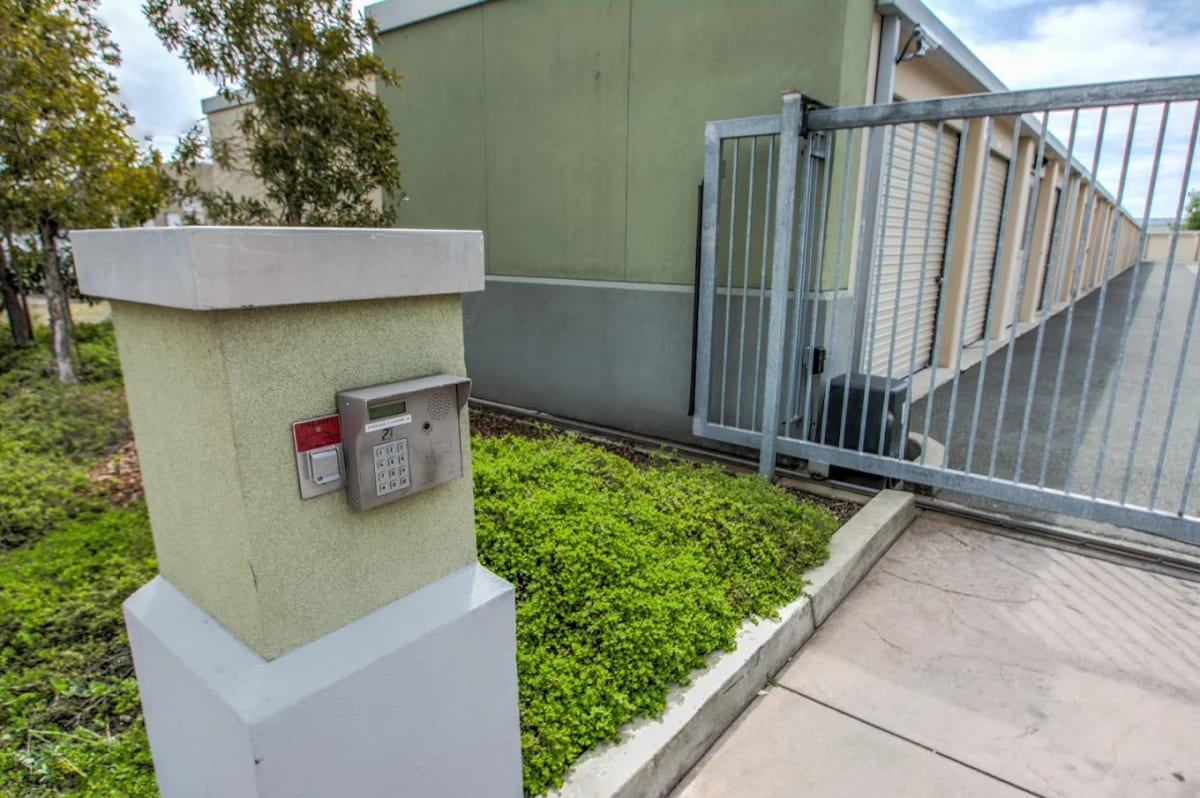 Storage facility keypad and gate